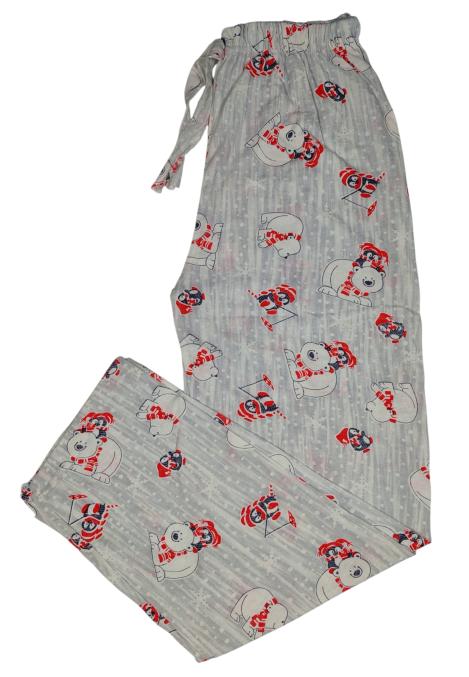 Pantaloni pijama dama Craciun,Culoare Gri,Engros